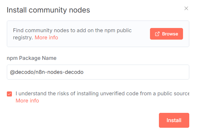 Decodo Custom n8n Install