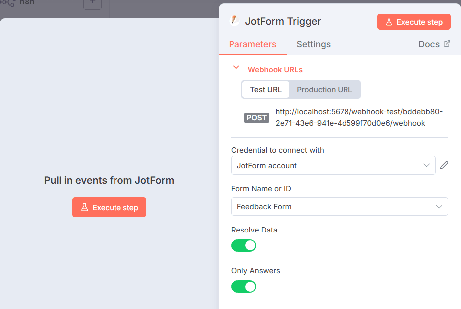 n8n Workflow Jotform Trigger