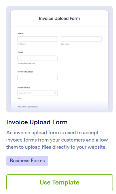 Invoice Upload Form