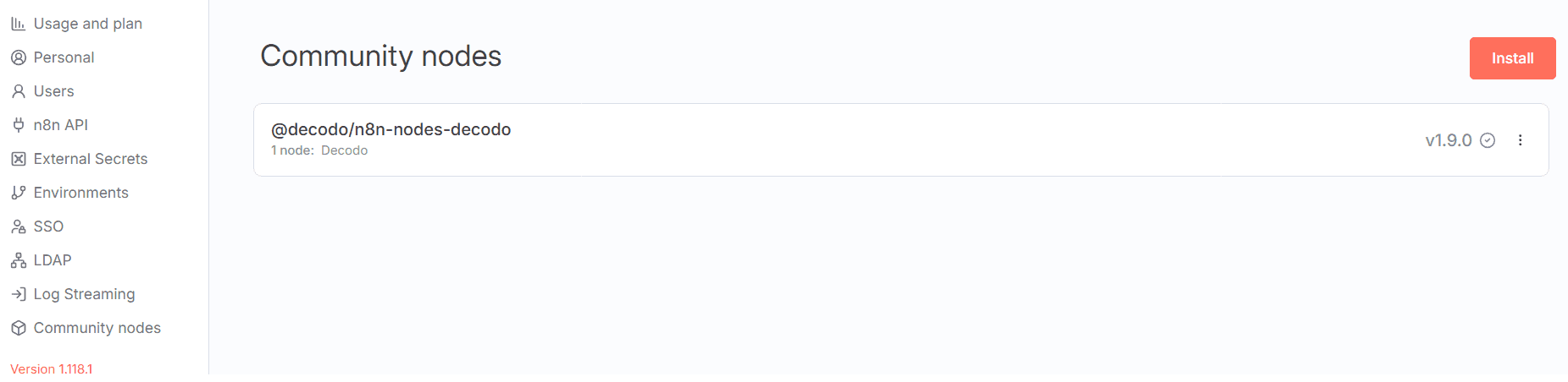 Install Decodo Community Node