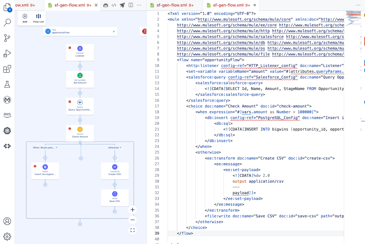 DataWeave 2.0 transformation example showing JSON input, the mapping script, and the resulting string output.