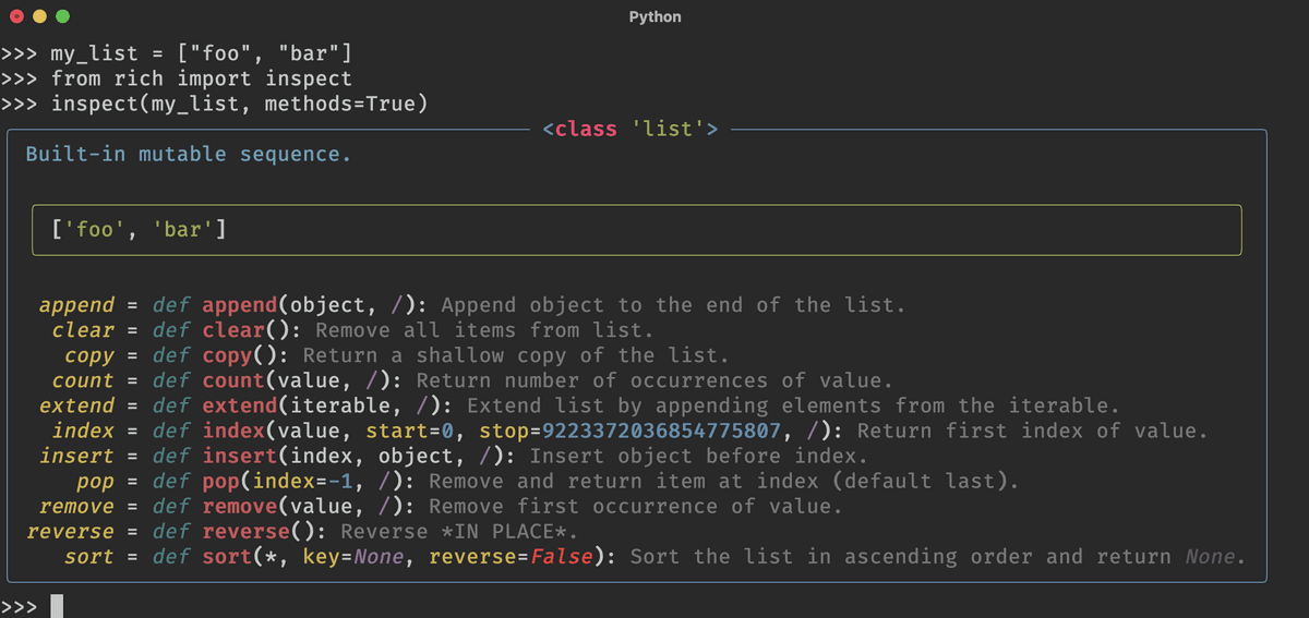Python rich